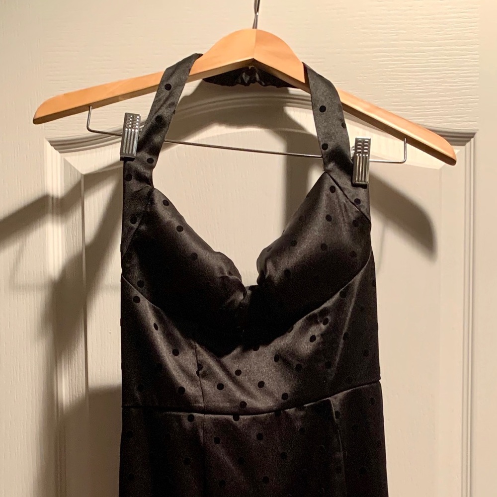 Formal black halter dress
